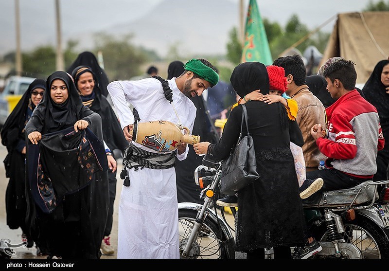 پیادهروی ۱۰۰ هزار نفری ولایت به مسافت ۱۵ کیلومتر در دشتستان + تصویر