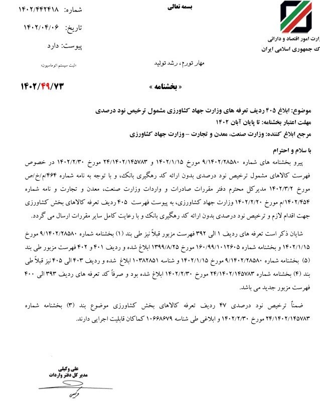 گمرک جمهوری اسلامی ایران ,