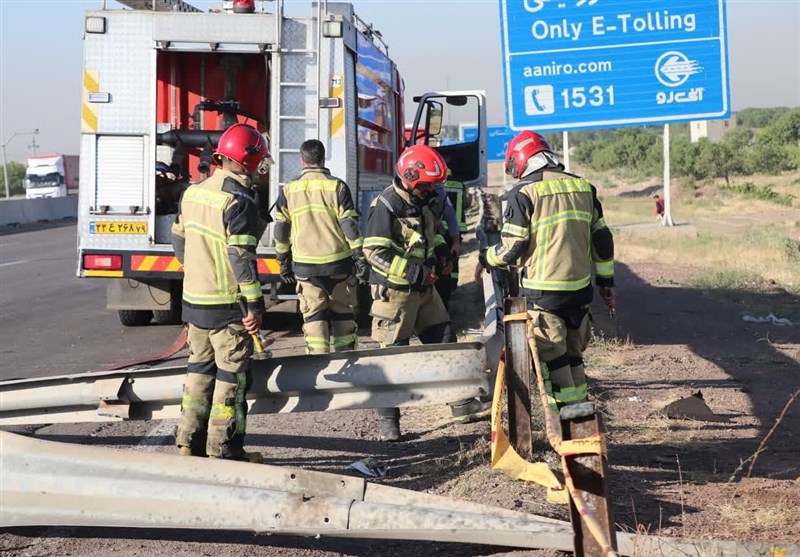 تصادف , آتشنشانی , استانداری قزوین ,