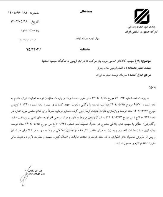 سهمیه کالاهای موکبها در ایام اربعین اعلام شد + جدول