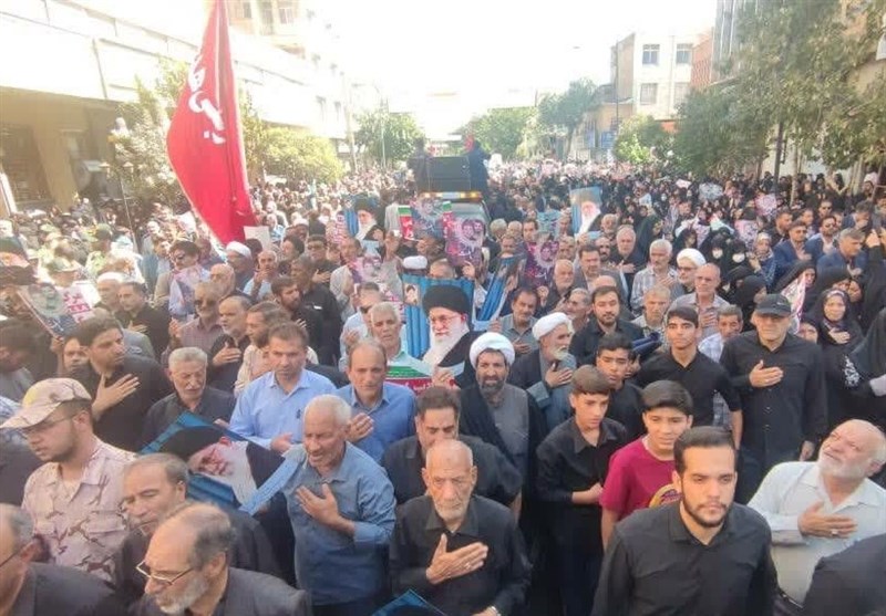 تشییع باشکوه ۲ شهید تروریستی حرم شاهچراغ (ع) در شیراز/ اعلام انزجار مردم از تروریستها + تصاویر