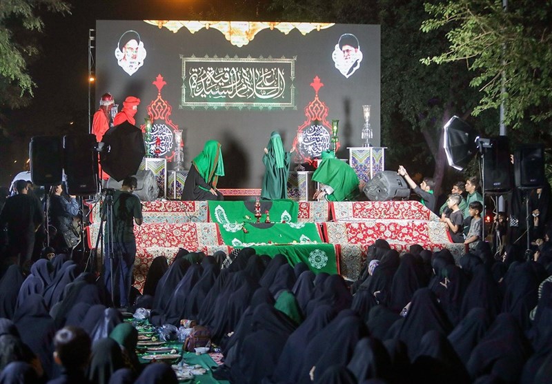 عزاداری دختران مشهدی پای سفره حضرت رقیه(س)+تصاویر