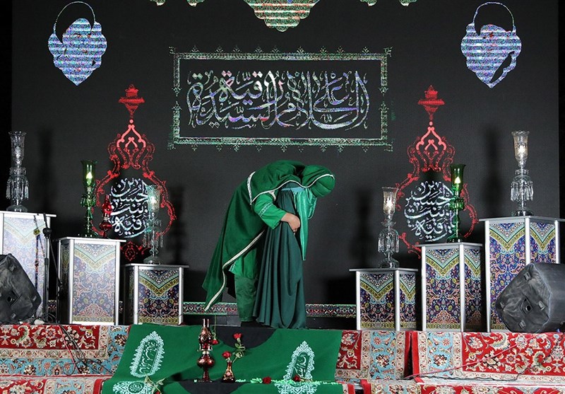 عزاداری دختران مشهدی پای سفره حضرت رقیه(س)+تصاویر