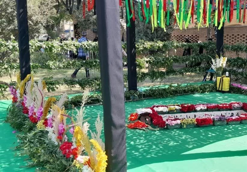 پیکر شهید گمنام در سازمان پژوهشهای علمی و صنعتی ایران آرام گرفت + تصاویر