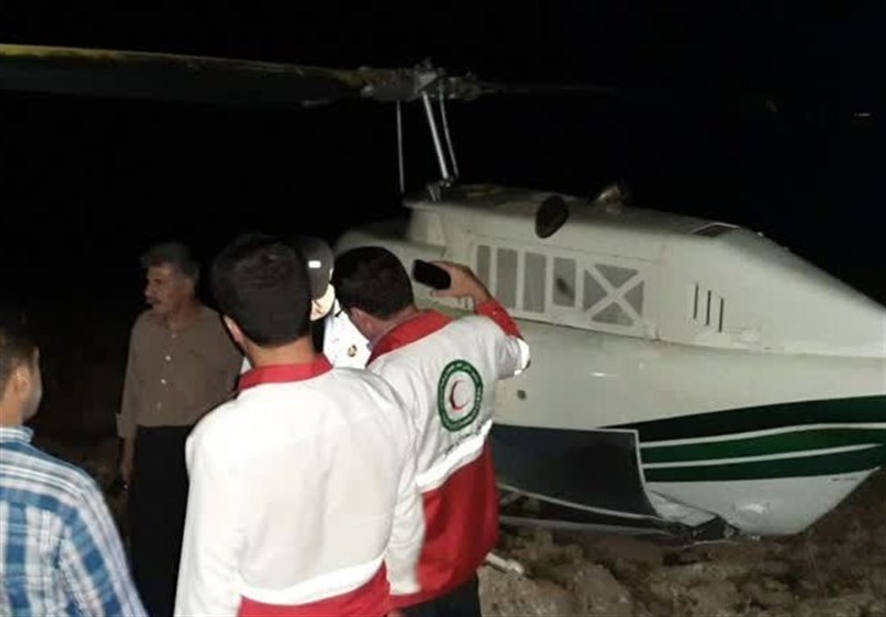 انتقال کامل مصدومان بالگرد سانحه دیده فراجا به مراکز درمانی کرمانشاه /سقوط بالگرد به دلیل نقص فنی بود+ تصویر