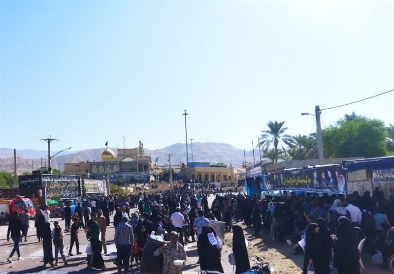 پیادهروی ۱۰۰ هزار نفری ولایت به مسافت ۱۵ کیلومتر در دشتستان + تصویر