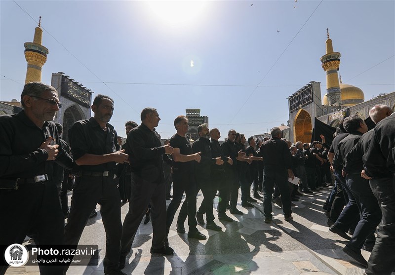 اجتماع میلیونی زائران در مشهدالرضا/ عزاداران نوای "یا رضا رضا" سر میدهند و بر سر و سینه میزنند +فیلم