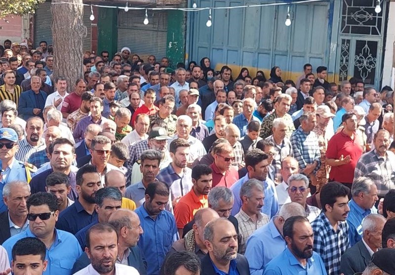 تشییع پیکر شهدای مدافع امنیت "یاسر شجاعیان" و "پوریا خوشنام" در ممسنی