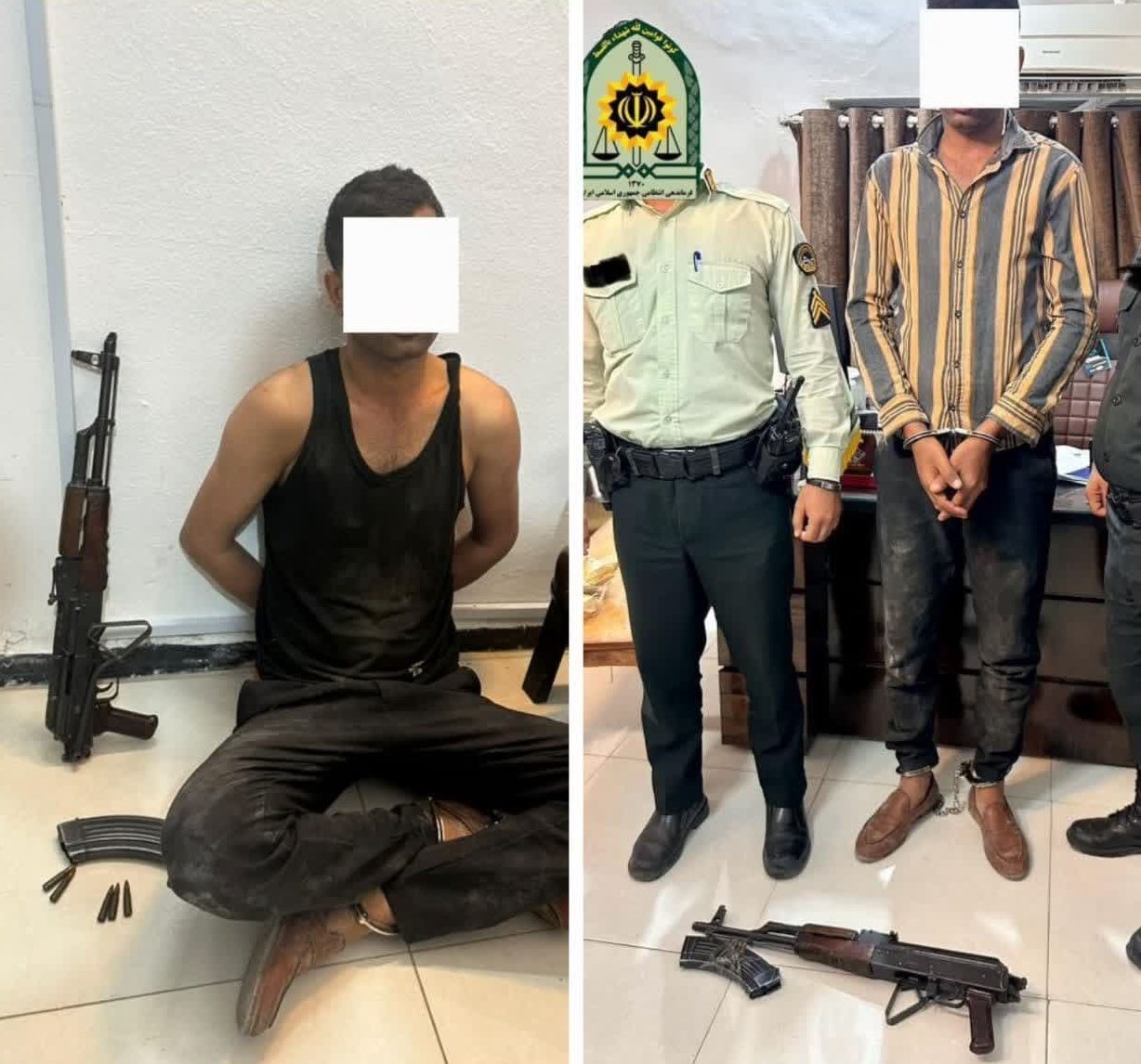 قاتل مسلح فراری فیروزآباد دستگیر شد/ متهم در کوههای قیروکارزین مخفی بود + تصویر