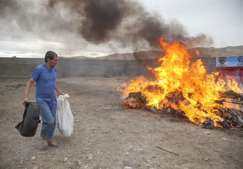 امحای ۸۶۰ کیلوگرم مواد مخدر در استان کرمانشاه + تصویر