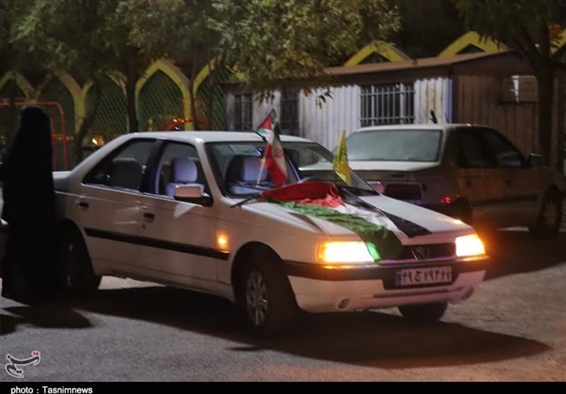 جشن و شادی مردم استان مرکزی در حمایت از عملیات طوفان الاقصی + فیلم و عکس