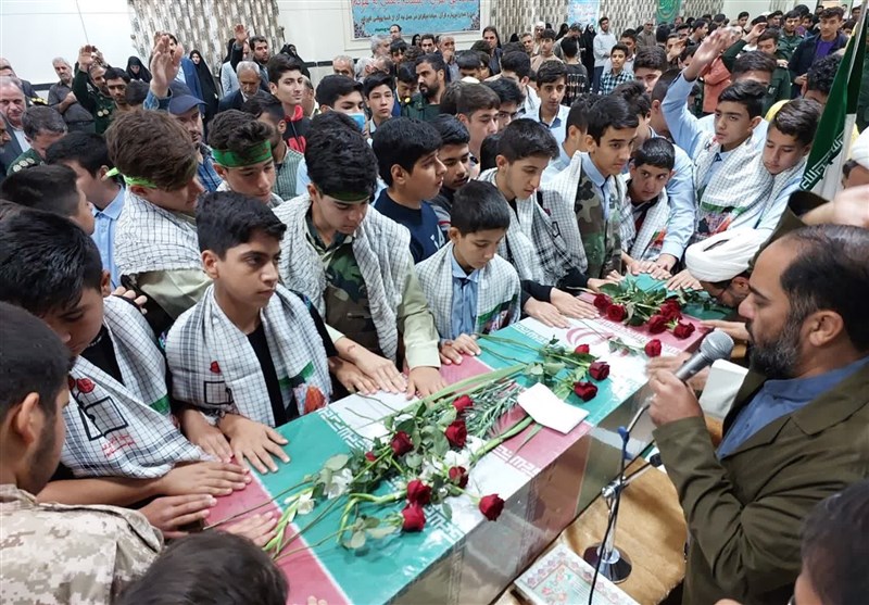 تشییع پیکر مطهر شهید گمنام در نیشابور + تصاویر