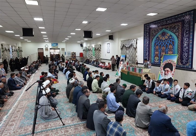 تشییع پیکر مطهر شهید گمنام در نیشابور + تصاویر