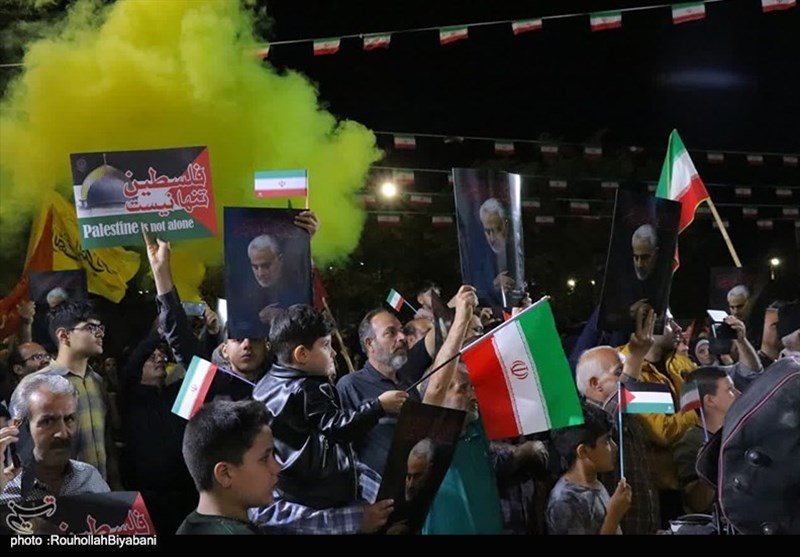 حمایت مردم کاشان از عملیات "طوفانالاقصی" + فیلم و تصاویر