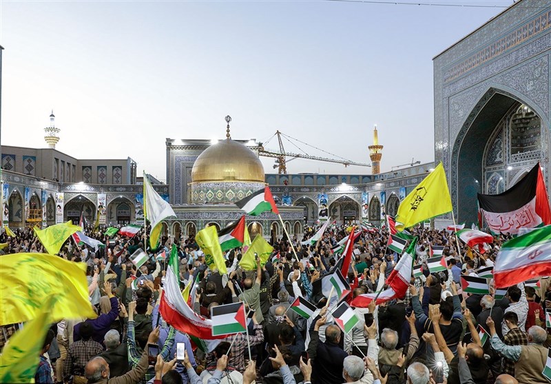 همبستگی با جبهه مقاومت از صحن قدس تا مسجدالاقصی + تصویر