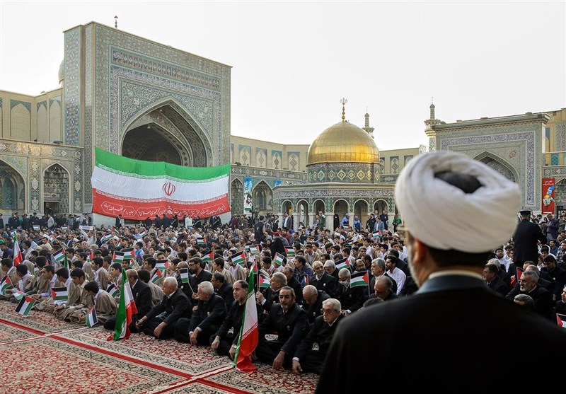 همبستگی با جبهه مقاومت از صحن قدس تا مسجدالاقصی + تصویر