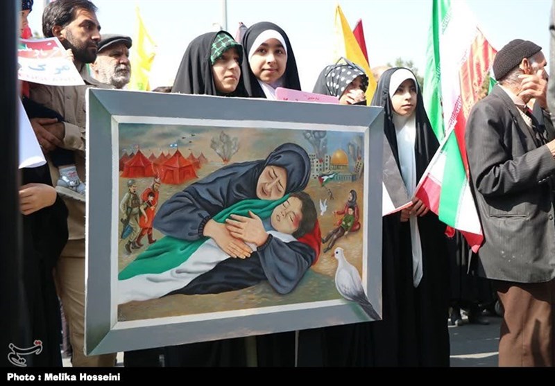 خروش سرزمین آفتاب در دفاع از مردم مظلوم فلسطین + فیلم و عکس