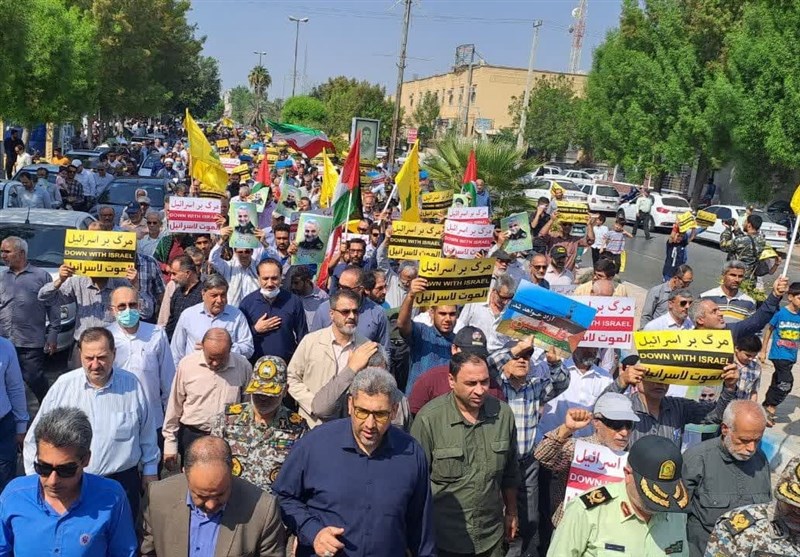 حمایت بوشهریها از مردم مظلوم فلسطین/ محکومیت جنایات رژیم اشغالگر قدس + تصاویر