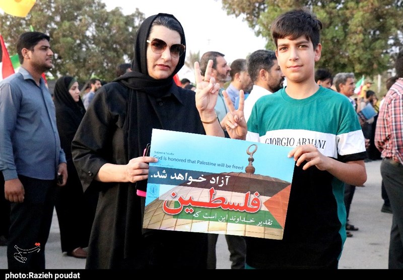 طنین مرگ بر اسرائیل از کرانههای نیلگون خلیج فارس/ اعلام نفرت هرمزگانیها از جنایات اسرائیل + فیلم و تصاویر