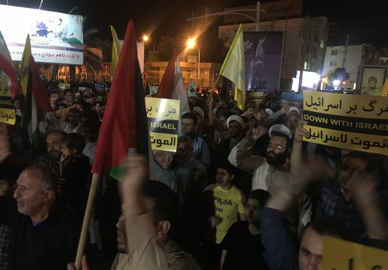 تجمع بوشهریها در محکومیت جنایت صهیونیستها/ طنین فریاد مرگ بر اسرائیل + فیلم و تصاویر