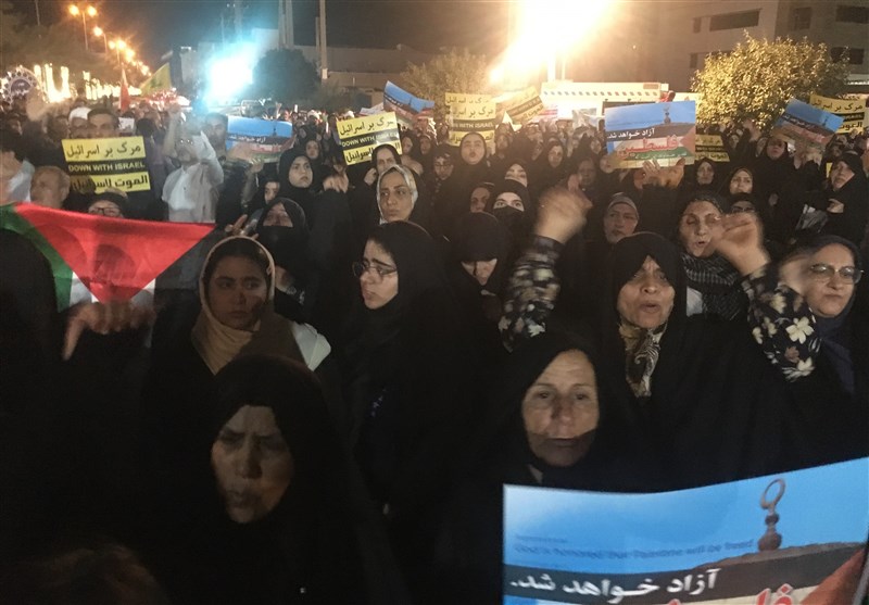 تجمع بوشهریها در محکومیت جنایت صهیونیستها/ طنین فریاد مرگ بر اسرائیل + فیلم و تصاویر