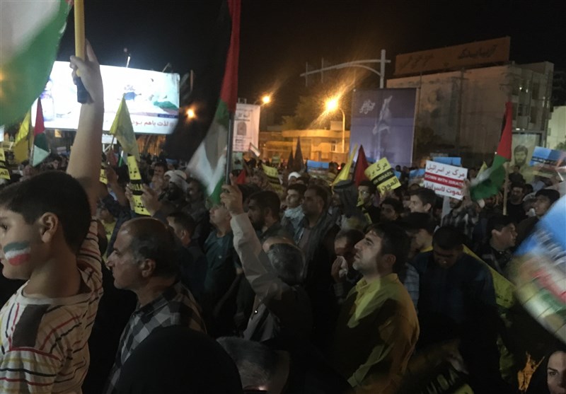 تجمع بوشهریها در محکومیت جنایت صهیونیستها/ طنین فریاد مرگ بر اسرائیل + فیلم و تصاویر