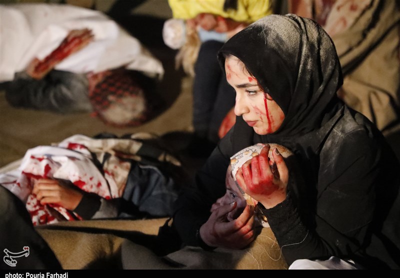 بازسازی فاجمعه بمباران بیمارستان غزه در شهرکرد/ روایتی از جنایت رژیم غاصب صهیونیستی + فیلم و تصاویر