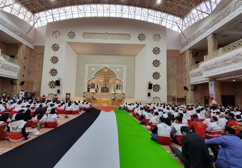 تجمع امدادگران گلستانی در محکومیت اسرائیل/ ثبتنام پزشکان و پرستاران برای اعزام به غزه +تصاویر