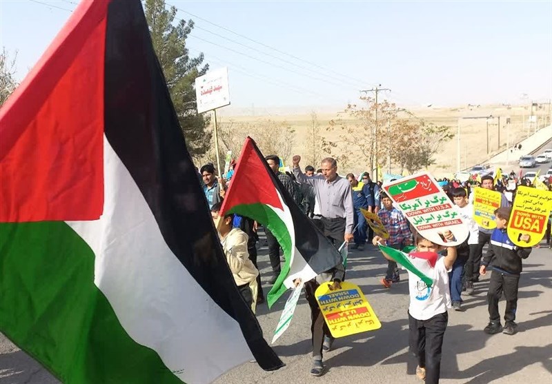 محکومیت جنایات اسرائیل در شهرستانهای خراسان رضوی/ شیعه و سنی راهپیمایی کردند + تصاویر