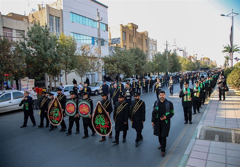 دسته عزاداری خادمان حضرت معصومه(س) + تصاویر