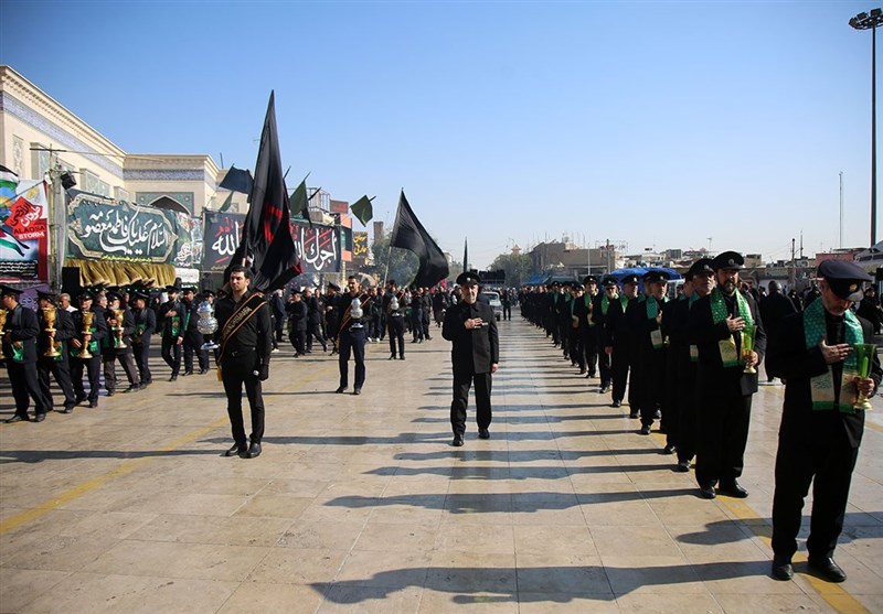 دسته عزاداری خادمان حضرت معصومه(س) + تصاویر