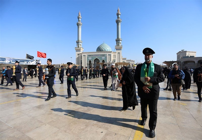 دسته عزاداری خادمان حضرت معصومه(س) + تصاویر