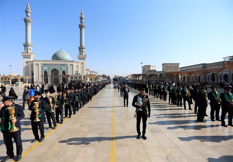 دسته عزاداری خادمان حضرت معصومه(س) + تصاویر