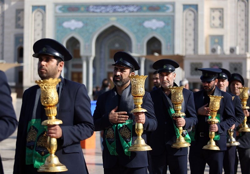 دسته عزاداری خادمان حضرت معصومه(س) + تصاویر