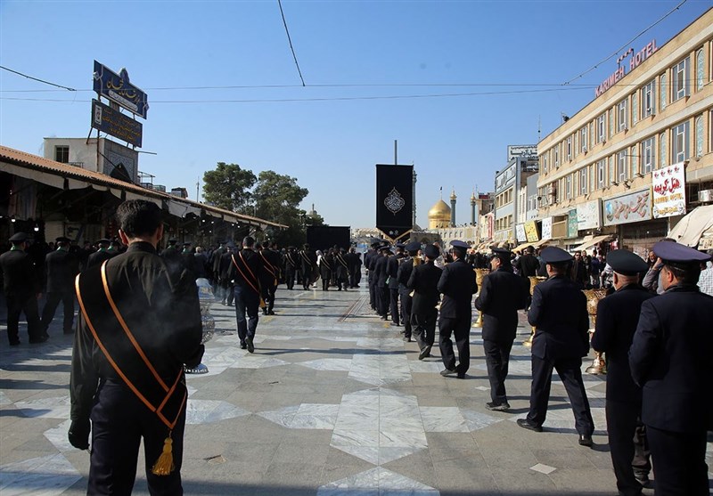 دسته عزاداری خادمان حضرت معصومه(س) + تصاویر