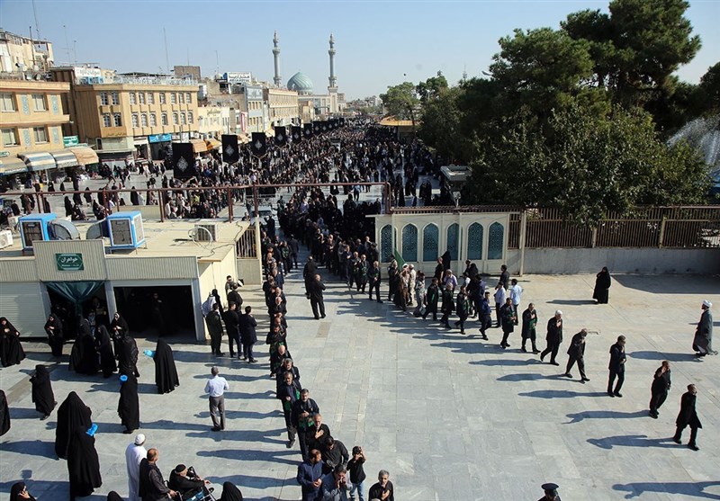 دسته عزاداری خادمان حضرت معصومه(س) + تصاویر