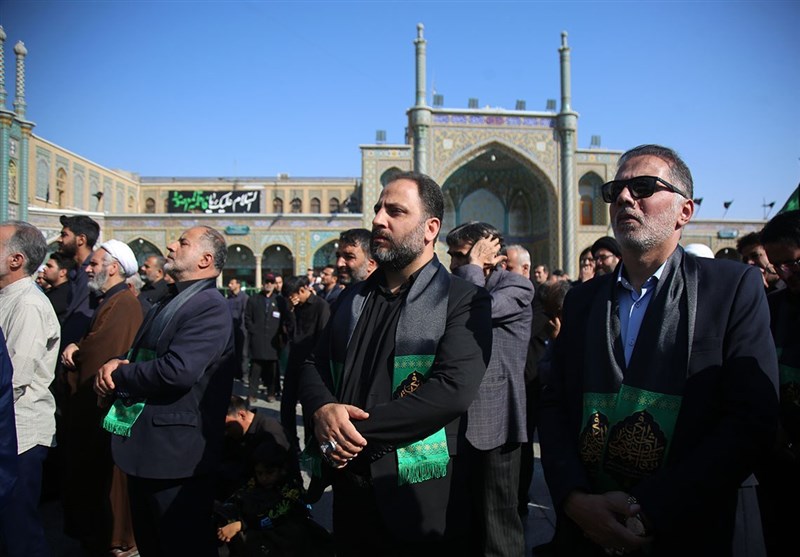 دسته عزاداری خادمان حضرت معصومه(س) + تصاویر