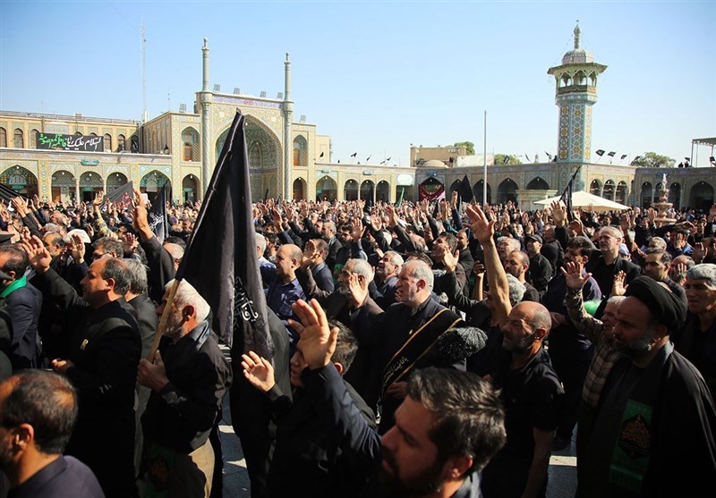 دسته عزاداری خادمان حضرت معصومه(س) + تصاویر