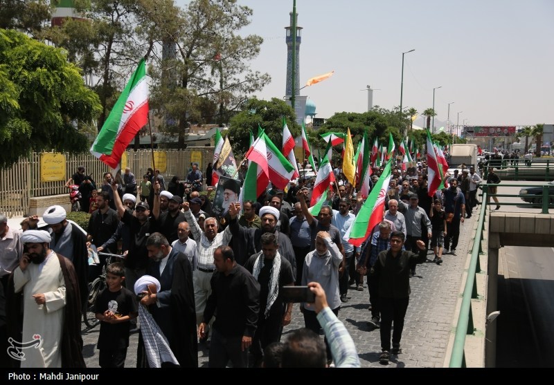 تجمع مردم اصفهان درمحکومیت جنایت رژیم صهیونسیتی+فیلم و تصویر