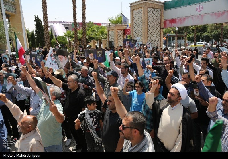 تجمع مردم اصفهان درمحکومیت جنایت رژیم صهیونسیتی+فیلم و تصویر