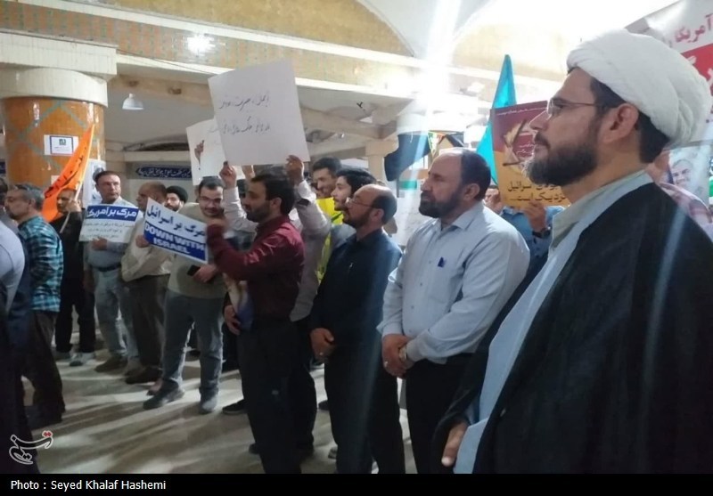 تجمع بوشهریها در محکومیت تجاوز آمریکا به خاک ایران +تصویر