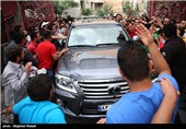 علی دایی سرمربی جدید تیم فوتبال پرسپولیس در ورزشگاه درفشی‌فر