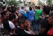 علی دایی سرمربی جدید تیم فوتبال پرسپولیس در ورزشگاه درفشی‌فر