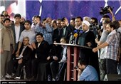 سخنرانی حسن روحانی در جمع مردم  تبریز