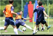 تمرین تیم ملی فوتبال ایران در کره جنوبی