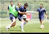تمرین تیم ملی فوتبال ایران در کره جنوبی