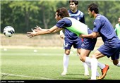 تمرین تیم ملی فوتبال ایران در کره جنوبی