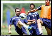 تمرین تیم ملی فوتبال ایران در کره جنوبی