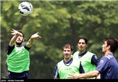 تمرین تیم ملی فوتبال ایران در کره جنوبی
