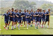تمرین تیم ملی فوتبال ایران در کره جنوبی